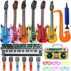Smilixin inflatable guitar 38-inch for lively party play and photo ops.