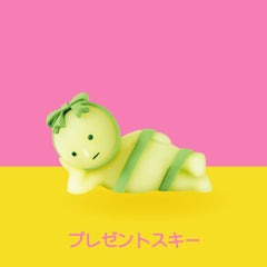 Smiski glow-in-the-dark mini figure posing, ideal for night-time display.
