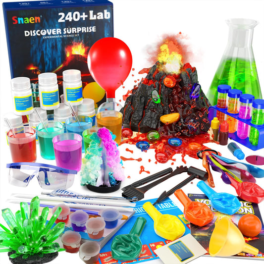 SNAEN 240+ lab experiments volcano image shows eruptive science for curious kids.