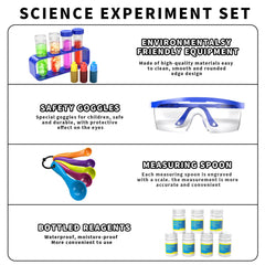 SNAEN safety materials and labeled bottles enable easy, mess-controlled experiments.