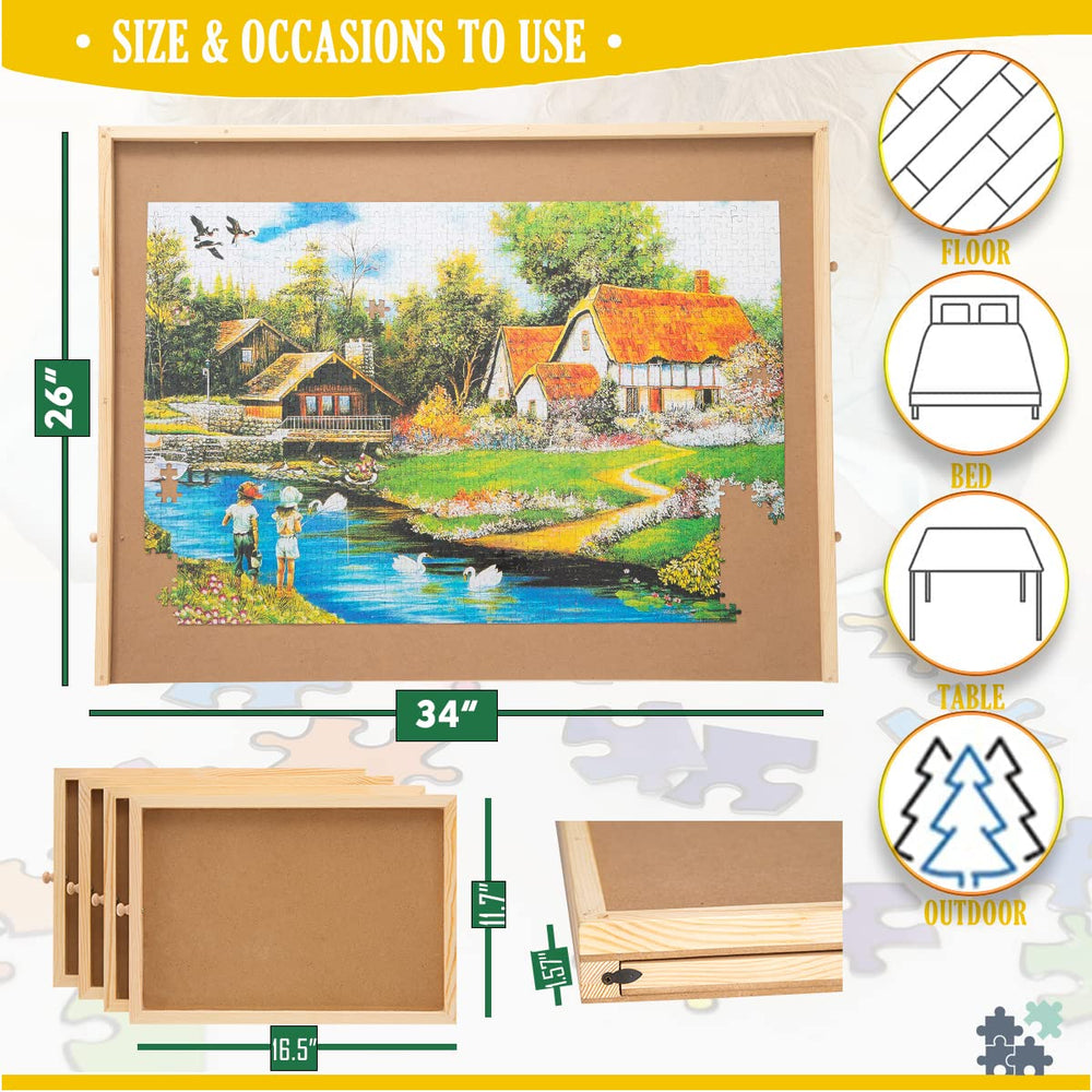 Snail board includes accessory bag and knobs for secure shipment
