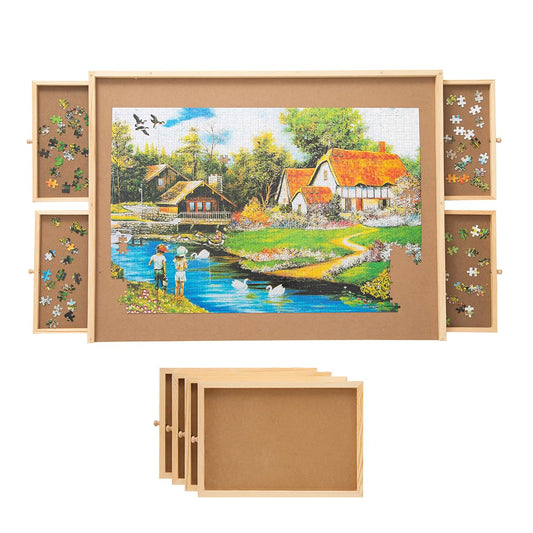 Snail jumbo puzzle board with smooth work surface for stable 1500-piece assembly