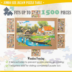 Snail rotating puzzle board lazy-susan provides easy access to every section.