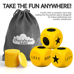 Snailmart soft-dice design reduces impact during play.