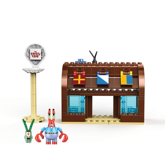 Snap & Switch Krusty Krab buildable set main restaurant scene for imaginative play.