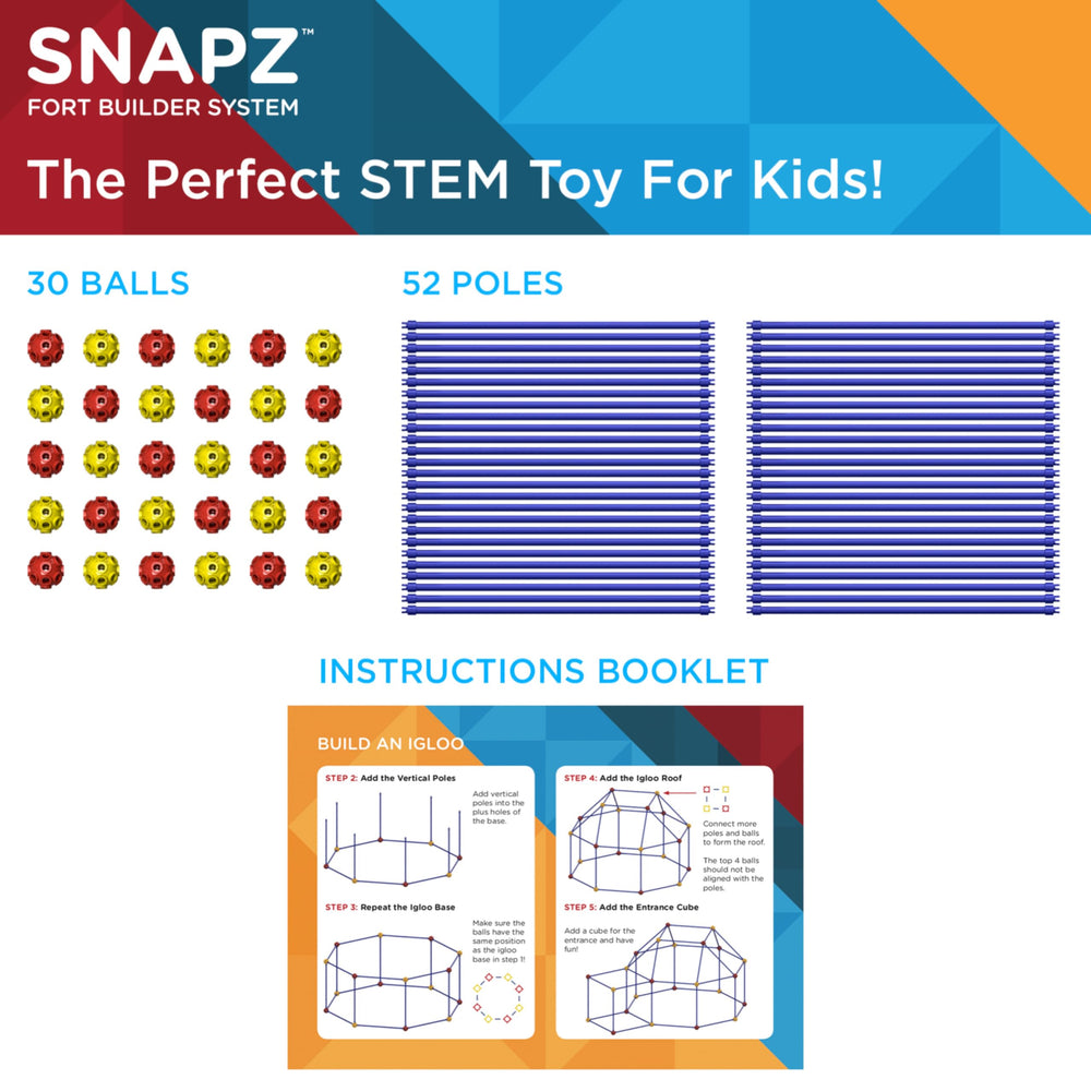 SNAPZ pyramid fort design ready for blankets and sheets
