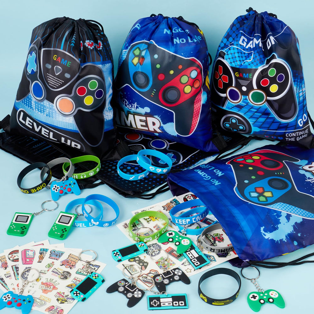 SNLN gamer party set includes durable, skin-safe items for kids.