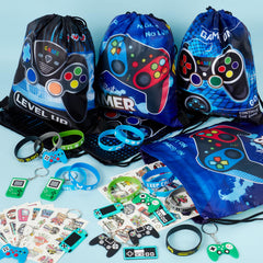 SNLN gamer party set includes durable, skin-safe items for kids.