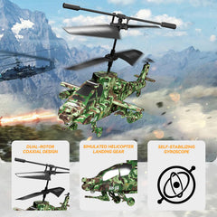 SNMUMU Apache RC helicopter 6-channel control for dynamic moves