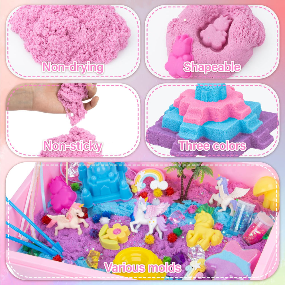 Beeswax-based sensory sand by Snookids, non-drying and skin-friendly.