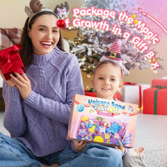 Gift-ready Snookids unicorn sand playset for ages 3 and up.