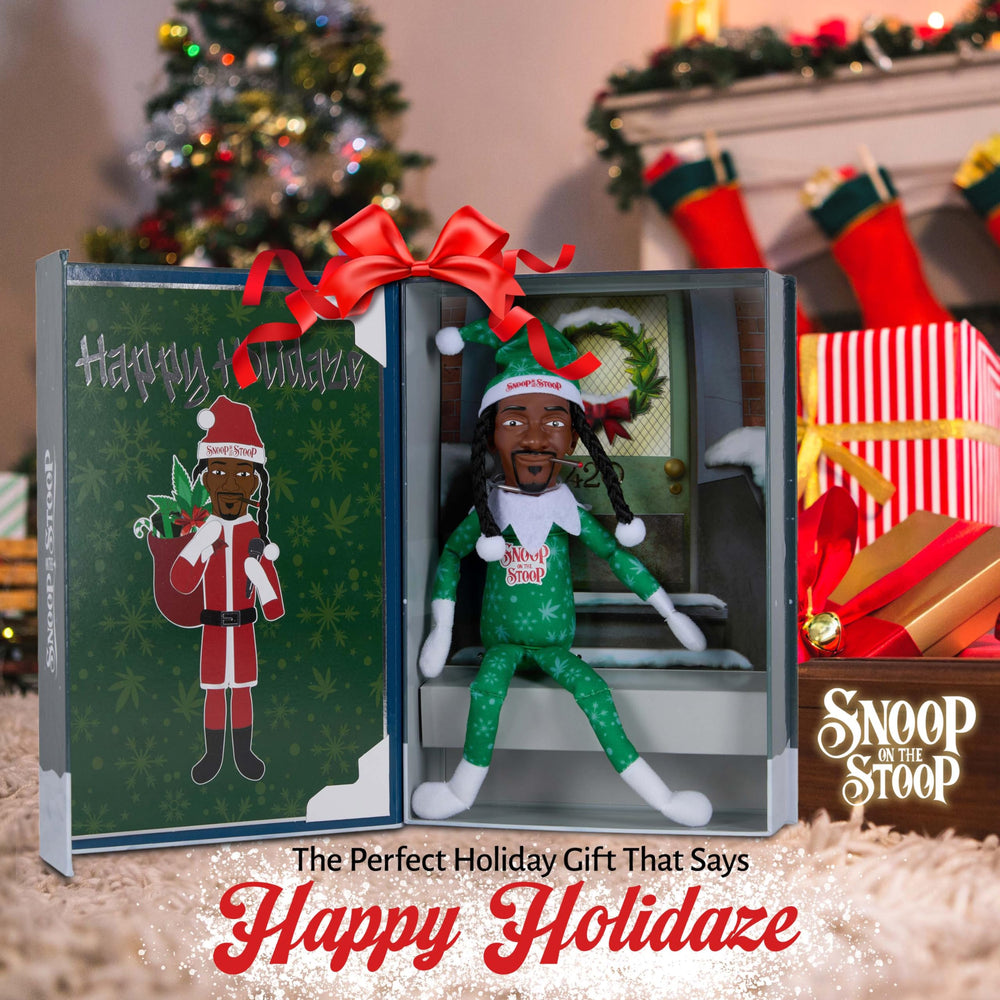 Snoop Dogg Snoop on the Stoop holiday beats evoke festive energy.