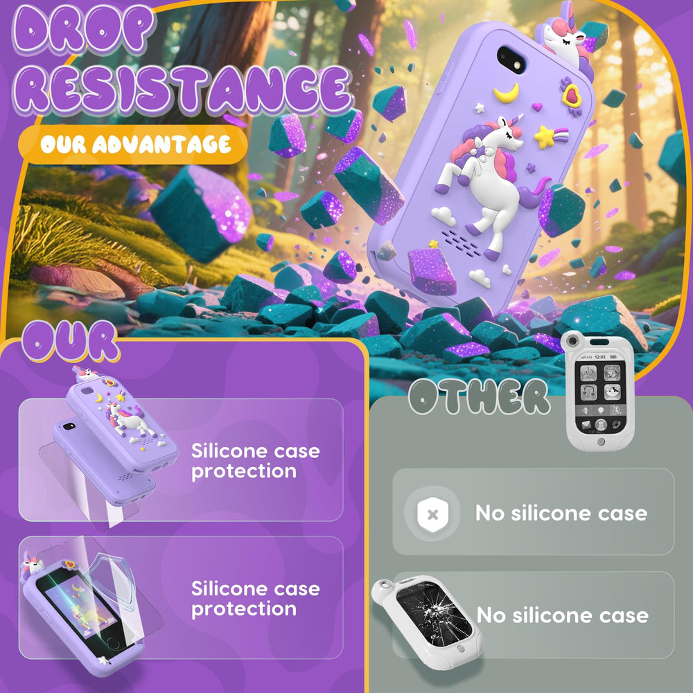 SnowCinda tempered glass screen protector helps keep the screen clear.