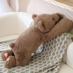 SNOWOLF brown polar bear close-up soft plush fabric for comfort