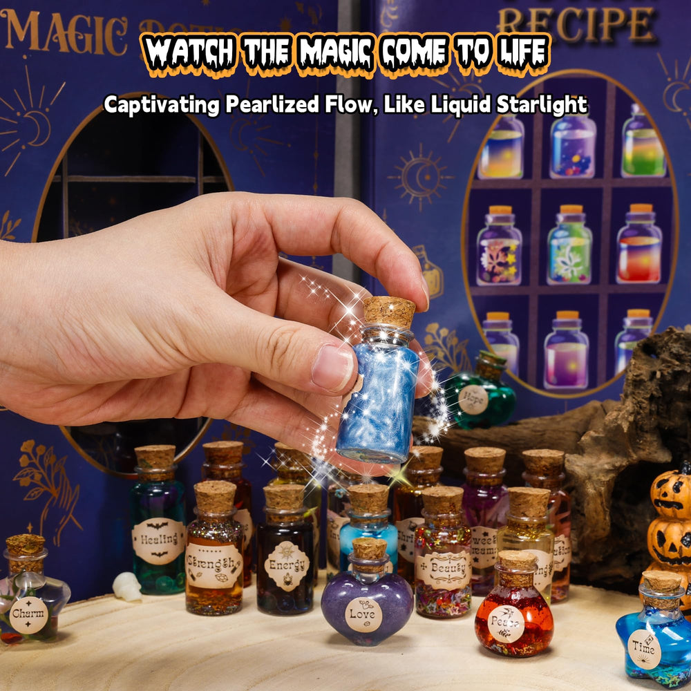 Sntieecr 20 mixed wizard potion bottles ready for color and science play