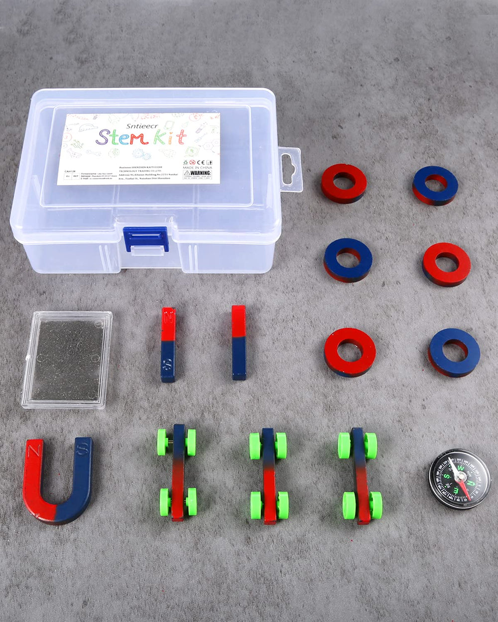 Sntieecr Labs Junior Magnetism Set bar magnets allow basic attraction experiments.