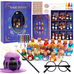 Sntieecr Magic Potion Kit display box with organized bottles for easy viewing
