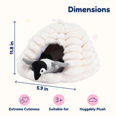 Snug A Babies colorful penguin plush engages visual exploration with vibrant hues.