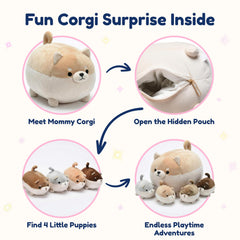Snug A Babies corgi bedtime display as a charming room decor and companion