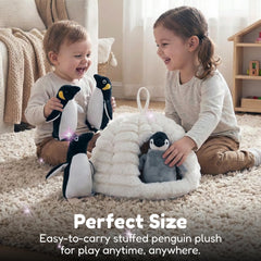 Snug A Babies huggable penguin toy supports sensory-friendly play and bonding.