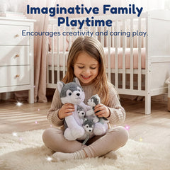 Snug A Babies husky with hidden babies inspires imaginative play