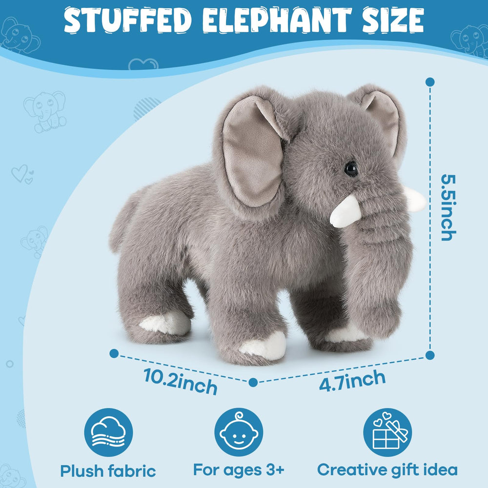 SnugBibble elephant serves as a comforting bedtime companion for kids and adults.