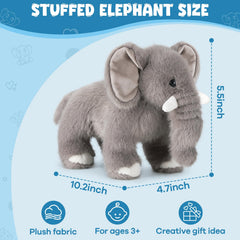 SnugBibble elephant serves as a comforting bedtime companion for kids and adults.