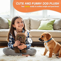 SnugBibble farting dog plush gift-ready packaging makes a memorable gag gift.