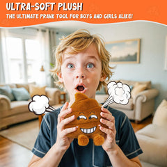 SnugBibble farting poop plush toy built-in battery ready out of box for fun