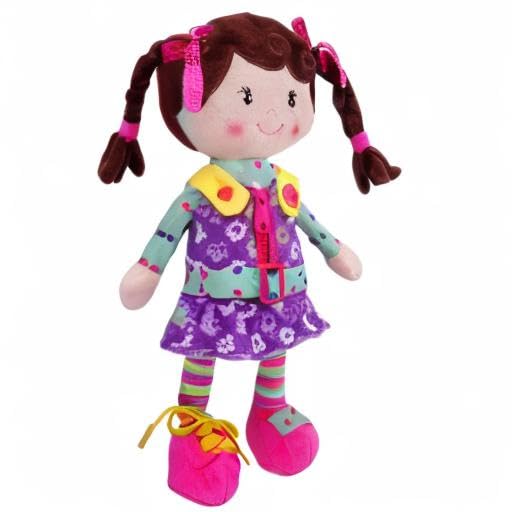 Educational dress-up play with Sugar Snap doll boosts dressing skills with Snuggle Stuffs