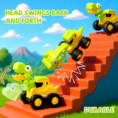 Snugzy dinosaur press-to-go car top view highlighting compact, grip-friendly design.