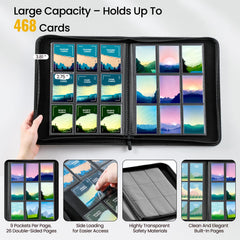 Snuvid full-wrap zipper binder offers durable protection for your collection.