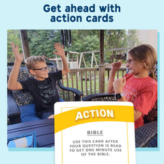 SO YOU THINK YOU KNOW THE BIBLE teams compete during game night to boost interaction.