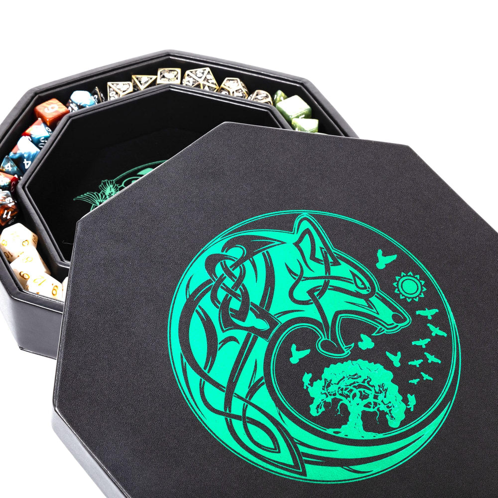 Soar Forge DND Dice Tray high walls prevent dice from bouncing off the tray.