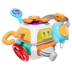 SOCBTNSO 10-in-1 Busy Board car steering wheel and keys enhances fine motor play