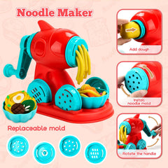 SOCBTNSO 3-in-1 dough set burger maker sparks pretend play and restaurant fun.