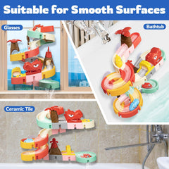 SOCBTNSO Dinosaur Slide Toys with suction cups secure tracks for stable play.