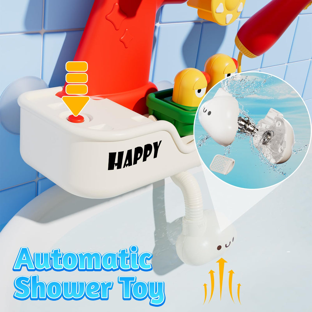 SOCBTNSO FlowFun auto shower delivering steady water streams for bath time.