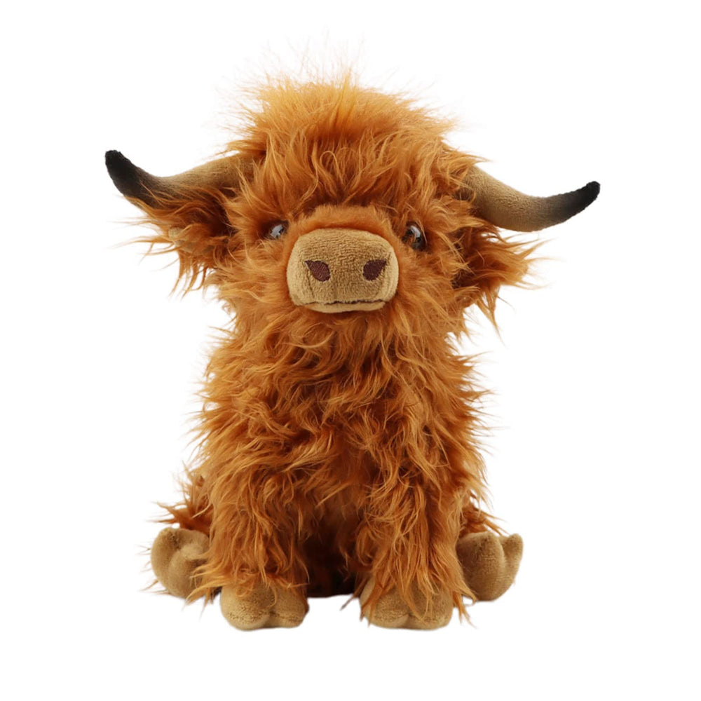 SODWEF Highland cows plush close-up shows soft texture for cozy play and sensory comfort