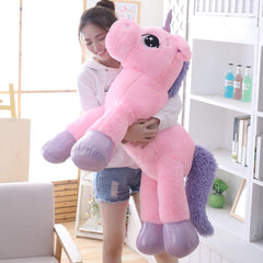 Sofipal unicorn plush toy 80 cm ships vacuum-sealed and expands with time.