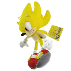 Soft gold fur texture close-up on Sonic plush enhances tactile appeal.