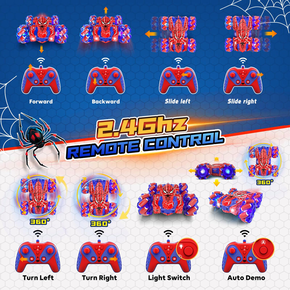 SOGAWEBB Spider Gesture RC Car 2.4GHz remote provides interference-free control