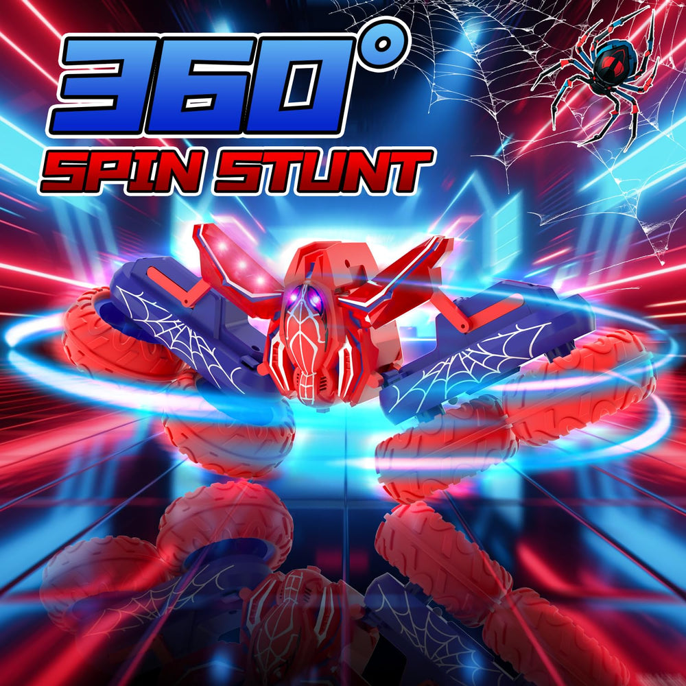 SOGAWEBB Spider RC car with anti-slip tires for stable handling on any surface.