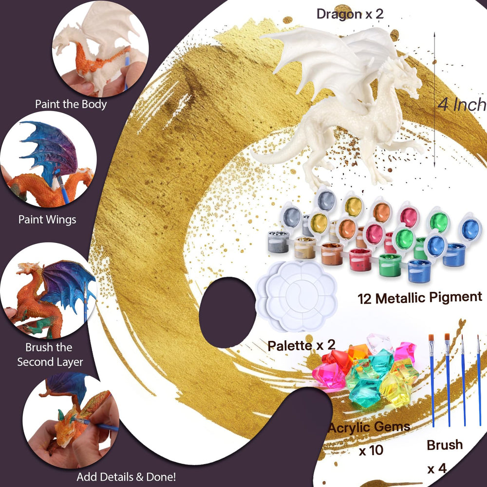 SOLDAY Dragon Toys crystal gems set to sparkle dragon designs
