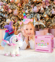 SOLIEHOO unicorn battery uses three AA batteries (not included).