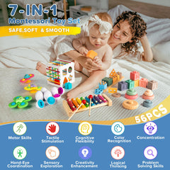Somastung wooden 8-note xylophone for sensory musical exploration