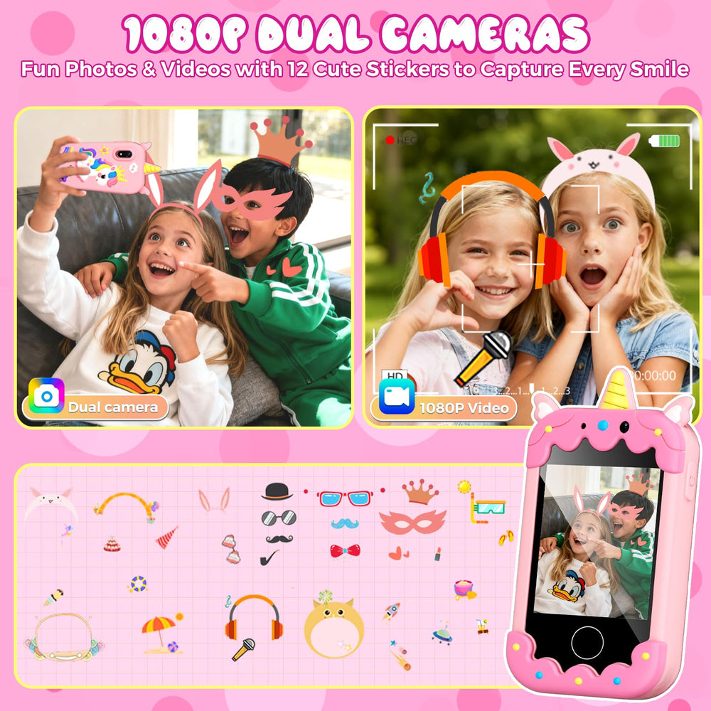 Sompaty Kids Smart Phone 2.8in play games on built-in learning apps
