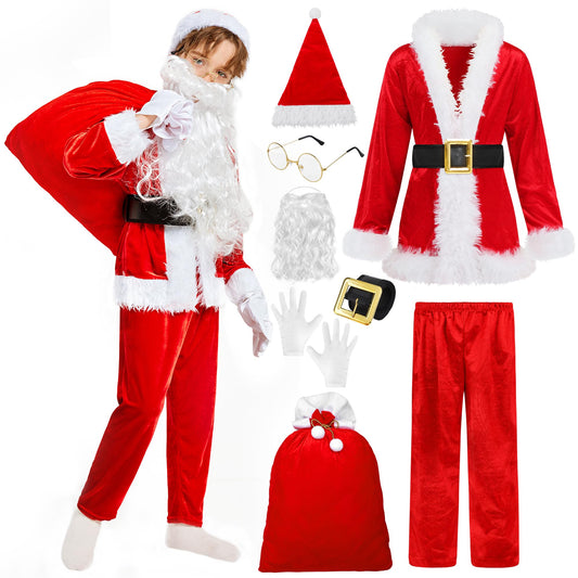 SOMSOC deluxe Santa coat with plush trim, ideal for festive wear