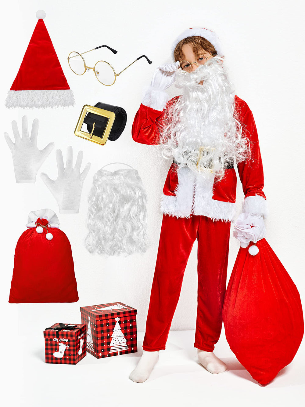 SOMSOC Santa pants in bright red for Christmas events