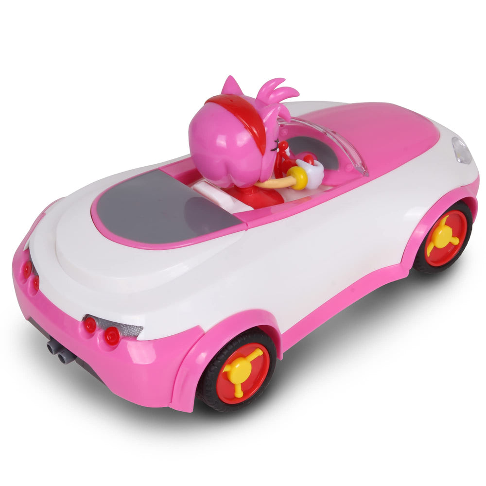 Sonic The Hedgehog Amy Rose TSR RC car side profile highlighting compact design.
